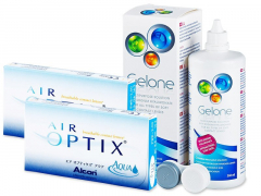 Air Optix Aqua (2x3 čočky) + roztok Gelone 360ml