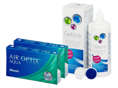 Air Optix Aqua (2x3 čočky) + roztok Gelone 360 ml